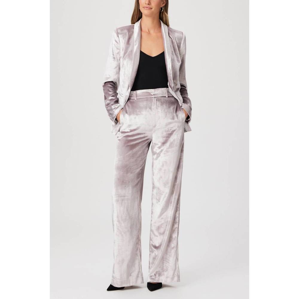 NEW PAIGE chateau velvet pant in pewter - Picture 3 of 3